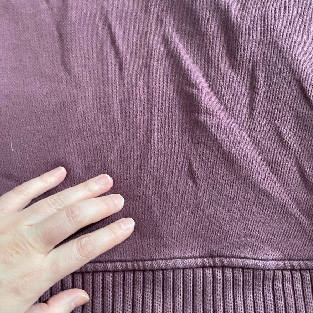 Aerie Women's Burgundy Ribbed Sweatshirt - Picture 8 of 10